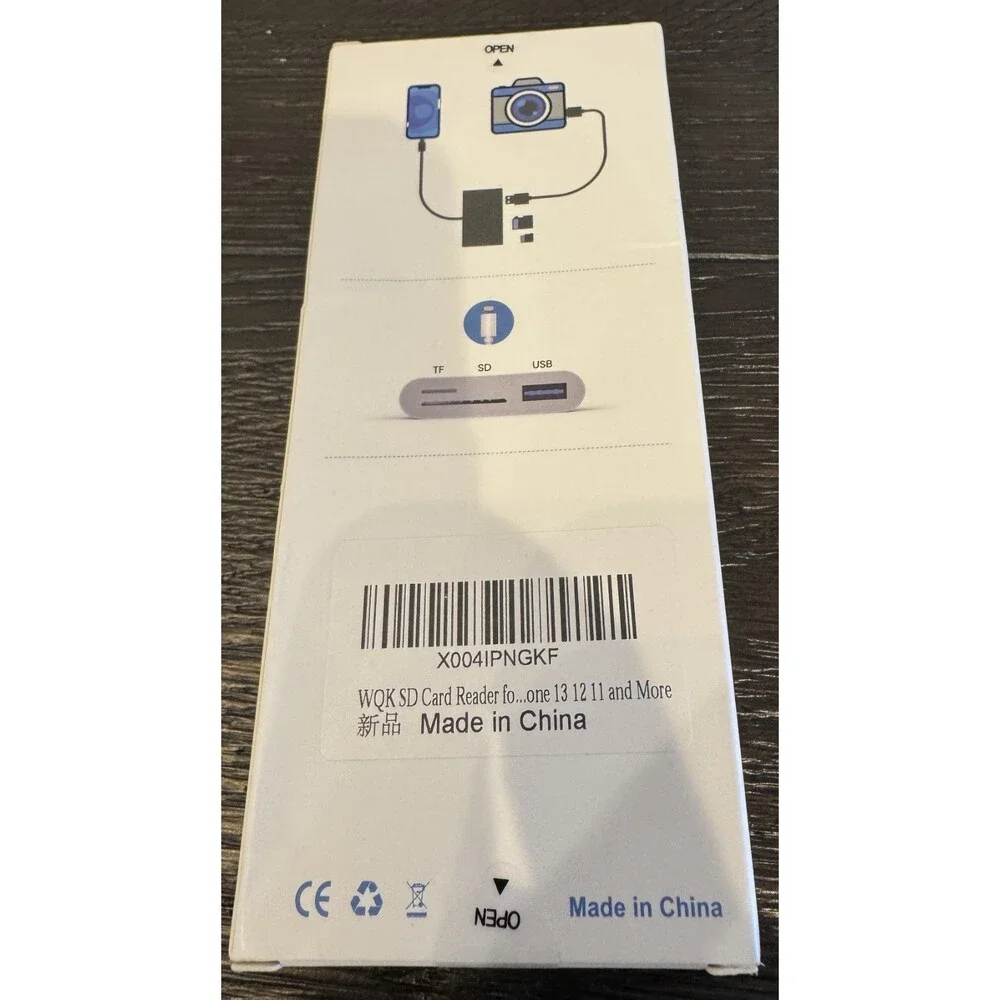 Lightning to SD/TF Card Camera Reader Adapter for iPhone/iPad – New
